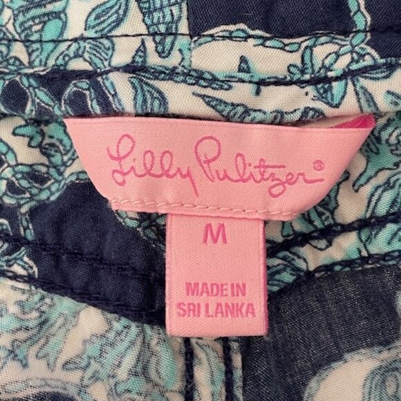 LILLY PULITZER Hey Sailor Wide Leg Palazzo Drawstring Waist Pants M - Picture 9 of 16